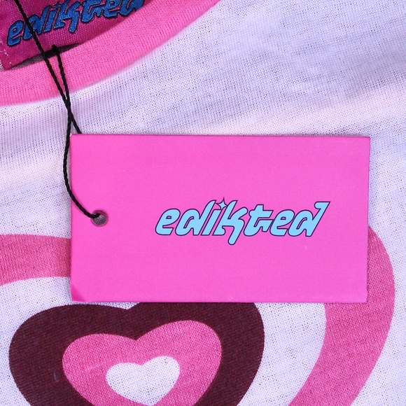 NWT‼️ Edited Mindy Heart Cropped Tee - Picture 7 of 8